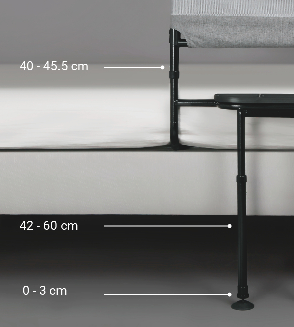 Dual Floor Support Legs for Maximum Stability