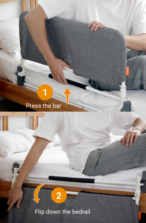 Simple Press-and-Swing Flip-Down Mechanism